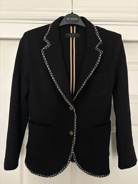 BNWOT - Rag & Bone Bromley Merino Wool Knit Blazer L - Black